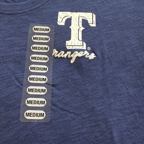 Texas Rangers Blue Blouse 100% Cotton Medium Cool - Picture 5 of 16